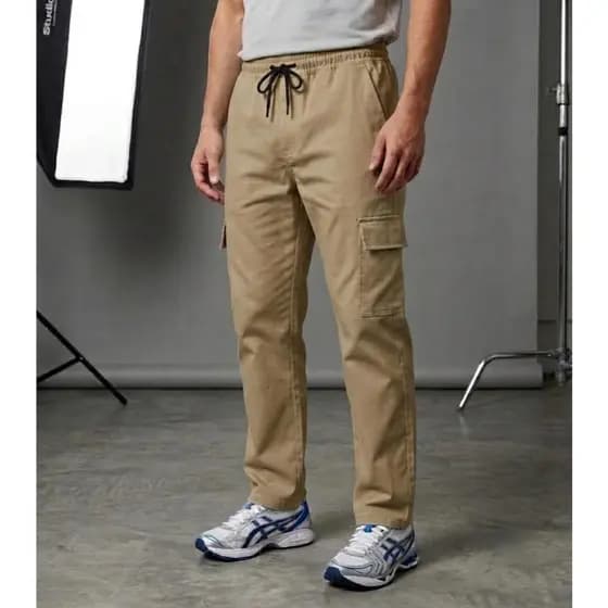 Calça Cargo em Sarja Premium Calça Reta Masculina Barra Normal Calça Adulto Reforçada Fabricante