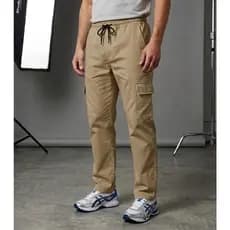 Calça Cargo em Sarja Premium Calça Reta Masculina Barra Normal Calça Adulto Reforçada Fabricante