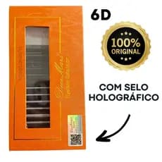 Cílios W 6D Extensão Volume Egípcio Profissional 0.07 12 Linhas-Decemars 6D