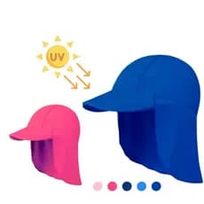 Kit 10 Chapéu Boné Praia Infantil Bebê Com Proteção Solar Fator 50