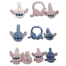 Protetores De Orelha fofos de stitch , Anticongelantes Quentes De Pelúcia De Inverno , Anime, Criativo.