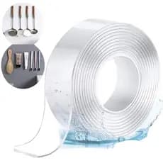 Fita Dupla Face Transparente 5 Metros - Ideal para Pendurar Sem Danificar