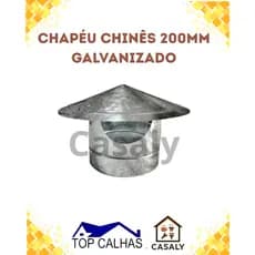 Chapéu chinês 200mm galvanizado