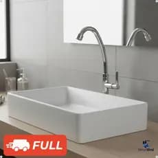 Torneira Alta Banheiro ABS Cromada 1/4 Volta Com Arejador Para Lavatório Lavabo Cuba Área Gourmet Lavanderia