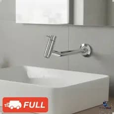 Torneira Banheiro ABS Cromada Parede 21cm 1/4 De Volta Com Arejador Alta Durabilidade Fácil Instalação