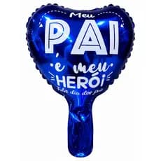 Balão Metalizado Coração - dia dos Pais - 10 polegadas festas decoração enfeite pai meu heroi