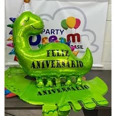 Balão Metalizado Dinossauro Grande 86cm festa decoracao surpresa enfeite aniversario