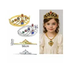 Coroa Rainha Joias Plástica Dourado ou Prata Ajustável dia das crianças presente natal surpresa
