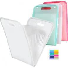 Kit 2 Pasta Porta Documentos A4 Sanfonada 13 Separadores Branco