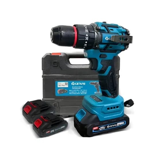 Parafusadeira Furadeira 2 Bateria 21v Bivolt S/escova GN-571
