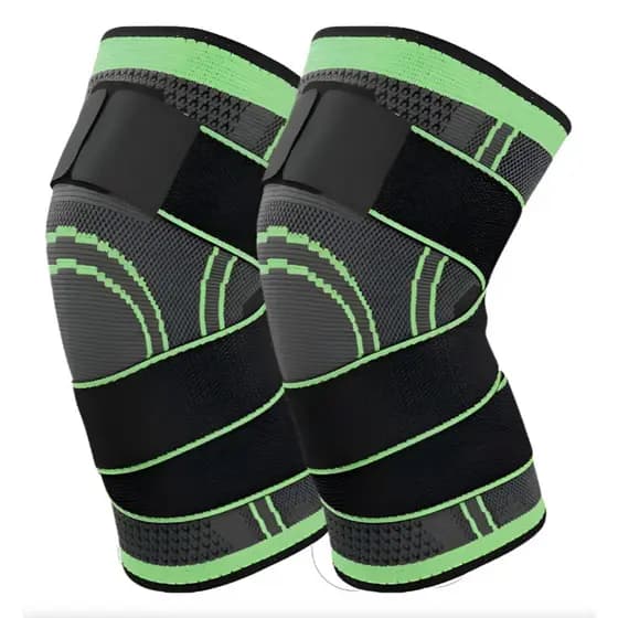 KIT 02 Joelheira Esportiva Compressão 360° com Faixa Ajustável Suporte para Corrida Academia e Crossfit