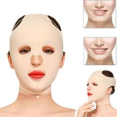 Faixa de Beleza Facial em V Reutilizável de Nylon 3D, Anti-Rugas e Modeladora