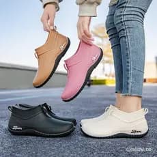 Botas de Chuva Femininas de Cano Baixo, Calçados Impermeáveis para Atividades ao Ar Livre, Antiderrapantes e Duráveis FG