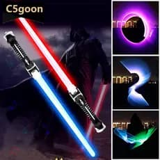 [C5GOON Sabre de Luz Star Wars Force Duel com Som, Alimentado por Bateria, Cabo de Metal, Brinquedo Luminoso para Cospla