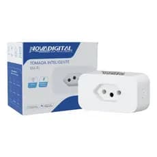 Tomada Inteligente Wifi Novadigital 10a 3 Pinos Alexa Google Tuya Smart Life 110v 220v Bivolt Branca Branco