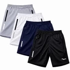 Kit 3/4 Bermudas Dry Fit Masculina com Refletivo Short Esportivo para Corrida Academia Caminhada e Treino