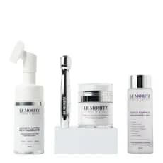 Kit Skincare e Hidratação Pele Madura Espuma de Limpeza, Tônico 8 em 1, Creme Antirrugas e Sérum Olhos Le Moritz