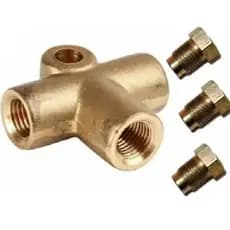 KIT CONECTOR T 3 VIAS 10mm 3/16 LATAO TUBO MANGUEIRA FREIO