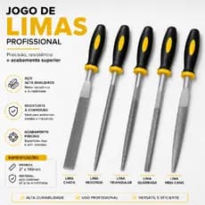 KIT 5 FERRAMENTAS MINI LIMAS PONTA AGULHA MADEIRA 3MMX 140MM