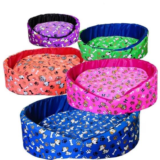 Kit Cama Caminha Oval para Cães e Gatos MicroPet Cores Sortidas - 1ao5 (5unidades)