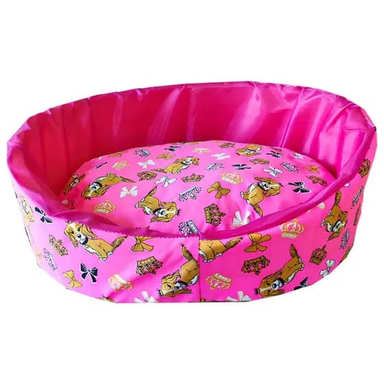 Cama Europa Oval para Cães e Gatos MicroPet Rosa - Diversos tamanhos
