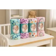 Kit 3 Mantas Infantil Microfibra 90x90cm | Macia, Aconchegante e Leve!