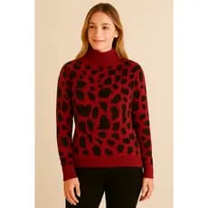 Blusa Feminina de Lã Tricot Inverno Térmica Quentinha Tamanho Único com Detalhe Estiloso