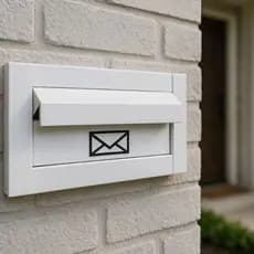Caixa de Carta Correspôndencia de Parede Embutir no Muro Resistente Moderna Galvanizada Correio Inox