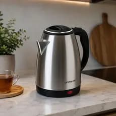 Chaleira Elétrica Inox 1,8L 110V Ferve Água Rápido Desligamento Automático Segurança Cozinha Moderna