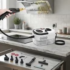 Limpador a Vapor Portátil 2500W Alta Pressão 110V Multiuso Reservatório 1200ml  ATLAS