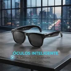 Óculos Smart XK One Pro IA Premium Câmera 8MP HD Bluetooth Wi-Fi Música Chamadas Open-Ear Atlas