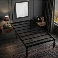 Estrado de Metal para Cama de Solteiro Dobrável com Ripas de Aço Reforçadas Fácil de Montar ATLAS