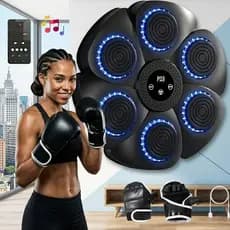 Máquina de Boxe Eletrônica com Música Bluetooth Treino em Casa Recarregável Atlas