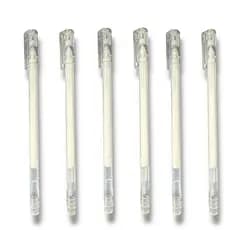 Caneta Gel Branca 0.5mm Ponta Fina – Unidade ou Kit com 3 | Ideal para Lettering, Desenho e Marcação em Papel Escuro