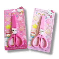 Tesoura Escolar Infantil Hello Kitty Rosa MD-2166 – Com Personagem Fofo 3D