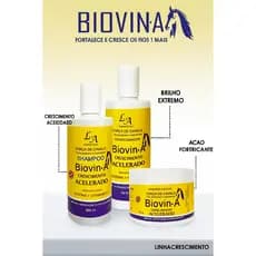 Kit Crescimento Acelerado Biovin-A com Vitamina A e Biotina Força de Cavalo -  Cosmeticos 300g