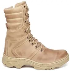 Bota Coturno Militar Cano Médio Confortável Em Couro Estilo e Resistência Trabalho