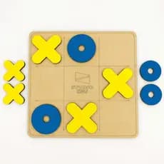 Jogo da Velha em MDF Colorido Brinquedo Educativo Infantil Tabuleiro Estratégia Coordenação Motora Diversas Cores