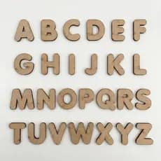 Kit com 3 Alfabetos MDF Cru Letras A a Z 3mm Artesanato Decoração Festas