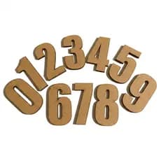 Kit 3 Conjuntos Numerais MDF Cru 0 a 9 3mm Para Artesanato Decoração Festa