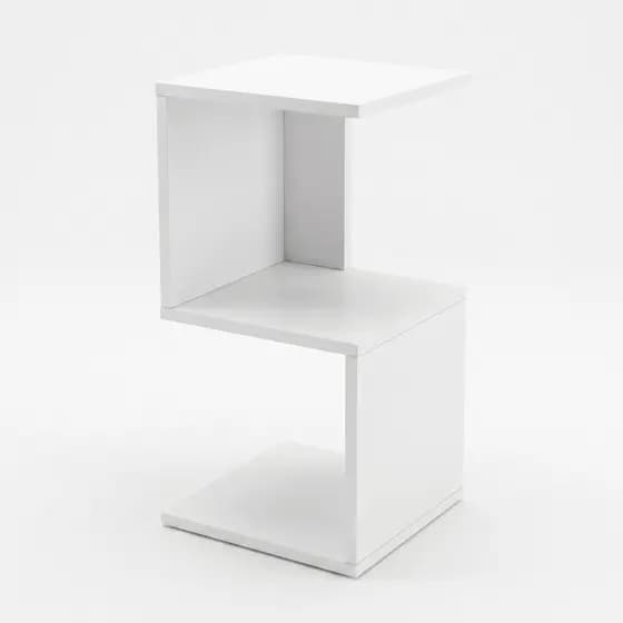 Mesa Lateral Moderna MDF 3 Nichos Multiuso Decorativa para Sala Quarto Escritório Design Minimalista