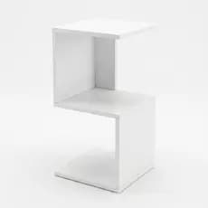 Mesa Lateral Moderna MDF 3 Nichos Multiuso Decorativa para Sala Quarto Escritório Design Minimalista