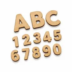 Kit Letras e Números MDF Cru A-Z + 0-9 Artesanato Pintura Decoração DIY