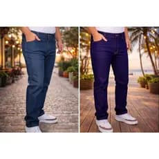 Kit 2 Calça Jeans Masculina Plus size para Trabalho Reforçada