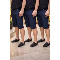 3 Unidades Bermuda Jeans Plus Size com Elastano – Conforto para Passeio e Dia a Dia