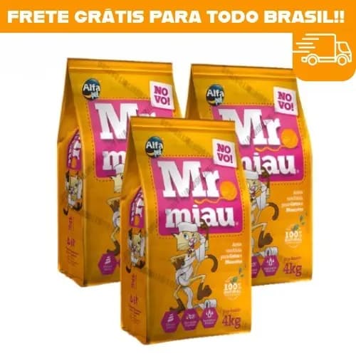Fardo Areia Sanitária Higiênica Natural Argila para Gatos Mr Miau Lavanda Limão Talco Forma Torrão