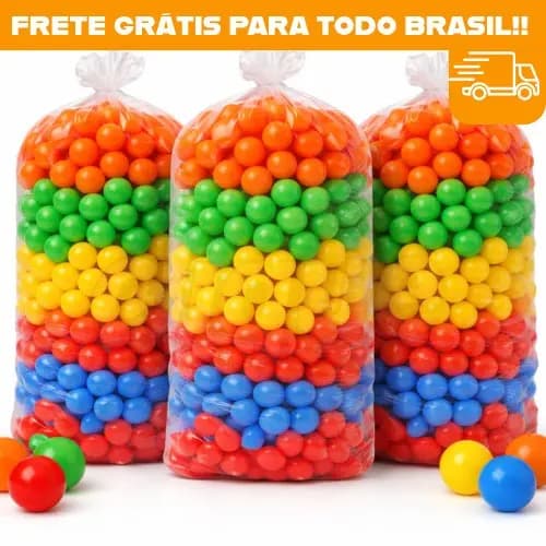 Bolinhas Para Piscina De Bolinhas Infantil Kit até 300 Unidades Colorida Pronta Entrega Envio Rápido