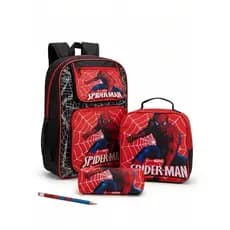 Kit Escolar Infantil Masculino - Mochila Costas + Lancheira + Estojo Unissex – Diversas Estampas de Personagens