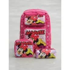 Kit Escolar Infantil Feminino - Mochila Costas + Lancheira + Estojo Unissex – Diversas Estampas de Personagens
