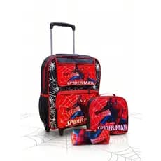Kit Escolar Infantil Completo – Mochila de Rodinha + Lancheira + Estojo